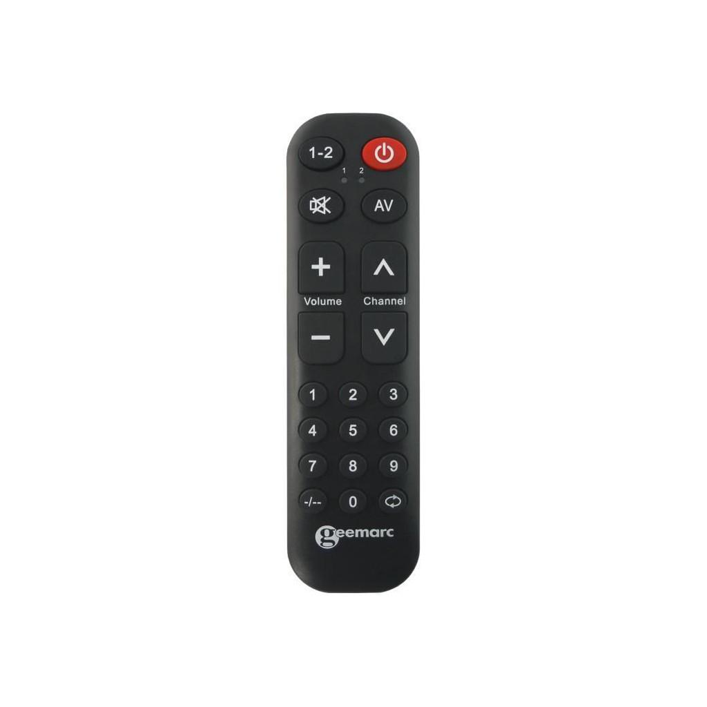 Télécommande Universelle Geemarc TV1 Pour Séniors - 19 Gros Boutons Programmables Infrarouge