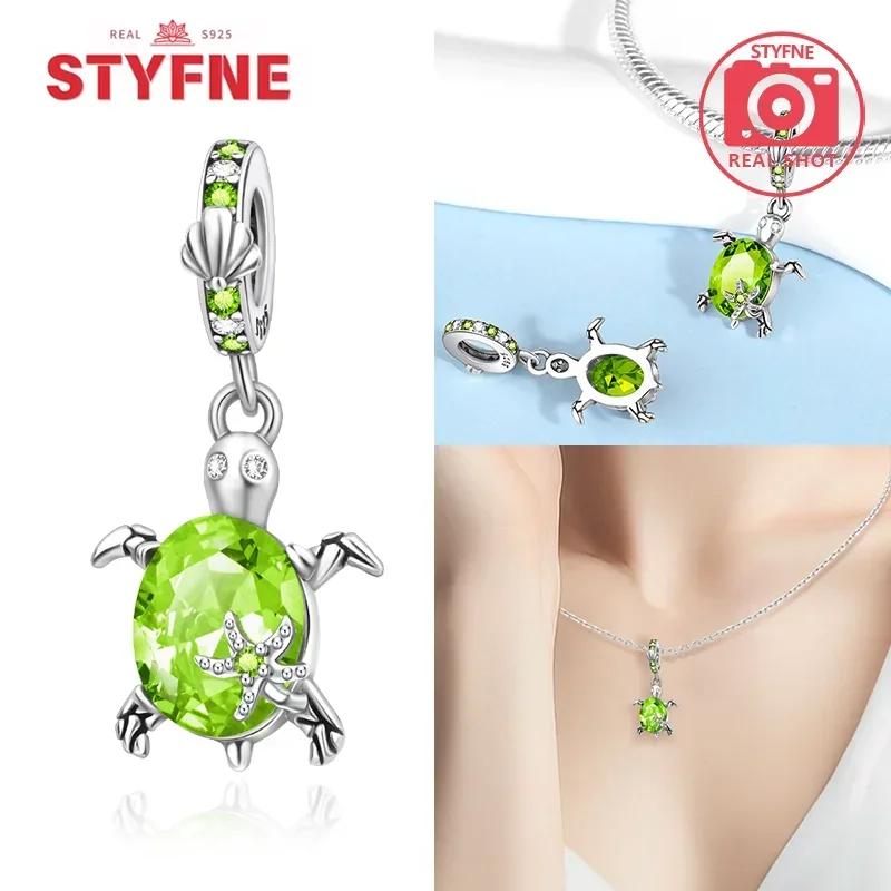 Women Bracelet Diy Fine Jewelry Gifts Original Charms Beads Copper Ocean Series Blue Turtle Starfish Shell Pendants