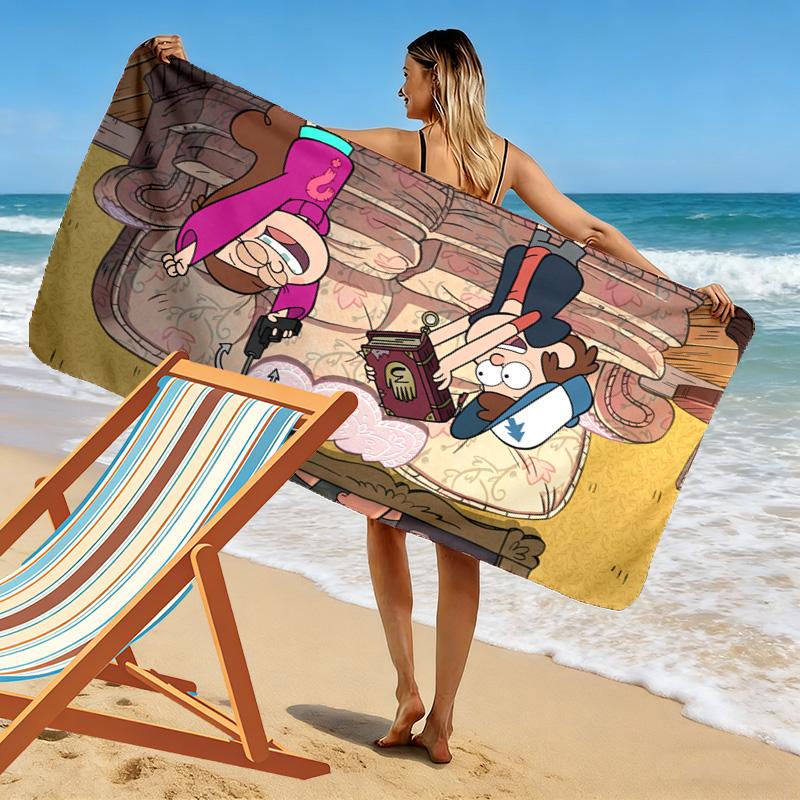 Gravity Falls 2D Flat Print Beach Towel, Large Soft Quick Dry Towel for Beach Camping Swimming.MSTJ0918190