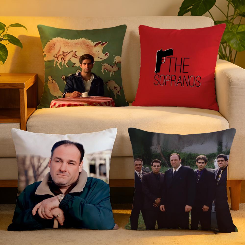 Cushion Cover Linen SkinFriendly Soft Decorative Case for Sofa Home Decor Classic Movie The SSopranos Pillow cover