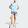 Adidas Own The Run 3-Stripes T-Shirt Quick-Drying Running Sports Short Sleeve Women Tops Light-Blue IK5020