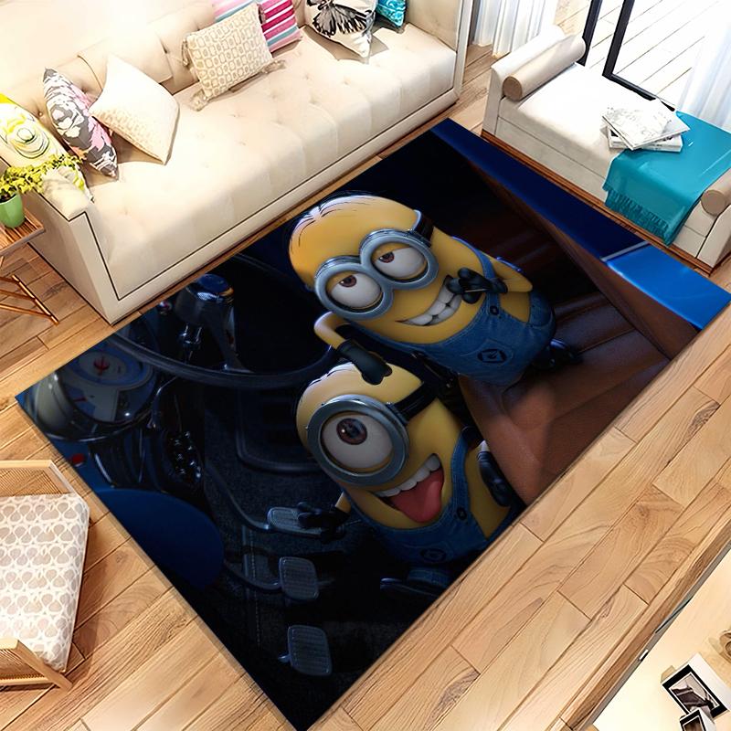 Cute Minions cartoon Living Room Non-Slip Area Rug Soft Carpet for Bedroom Kids Playroom Sofa,Home Decor Doormat Gift