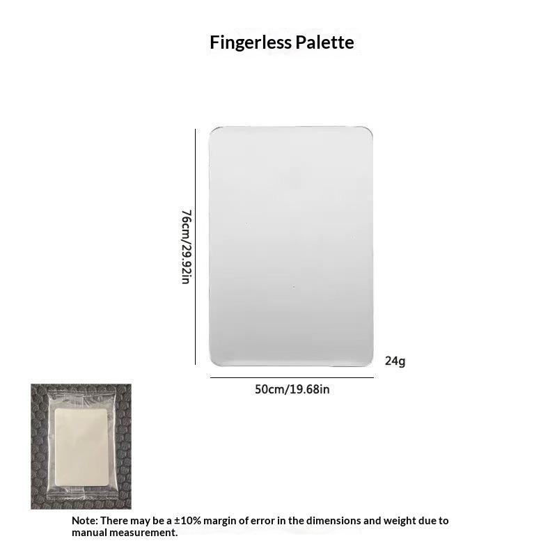 Edelstahl Make-up Mischpalette mit Spatel zum Mischen von Foundation, Lippenstift, Concealer, für den täglichen professionellen Gebrauch