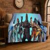 Cartoon F-Fortnite Game Gamer Flannel Blanket Soft Warm Throw Blanket for Bedroom Living Room Bed Travel Camping Picnic Gift