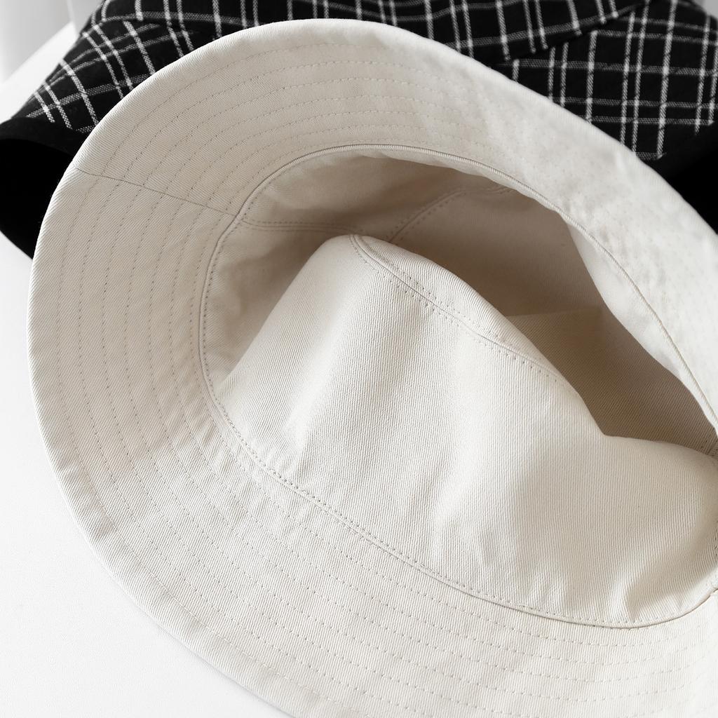 Autumn Winter Bucket Hat Women Double Sided Plaid Fisherman Cap Flat Top Foldable Sunshade Korean Style Casual Vintage