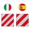 Strapazierfähiges doppelseitiges Aluminium-Warnschild Italien Spanien