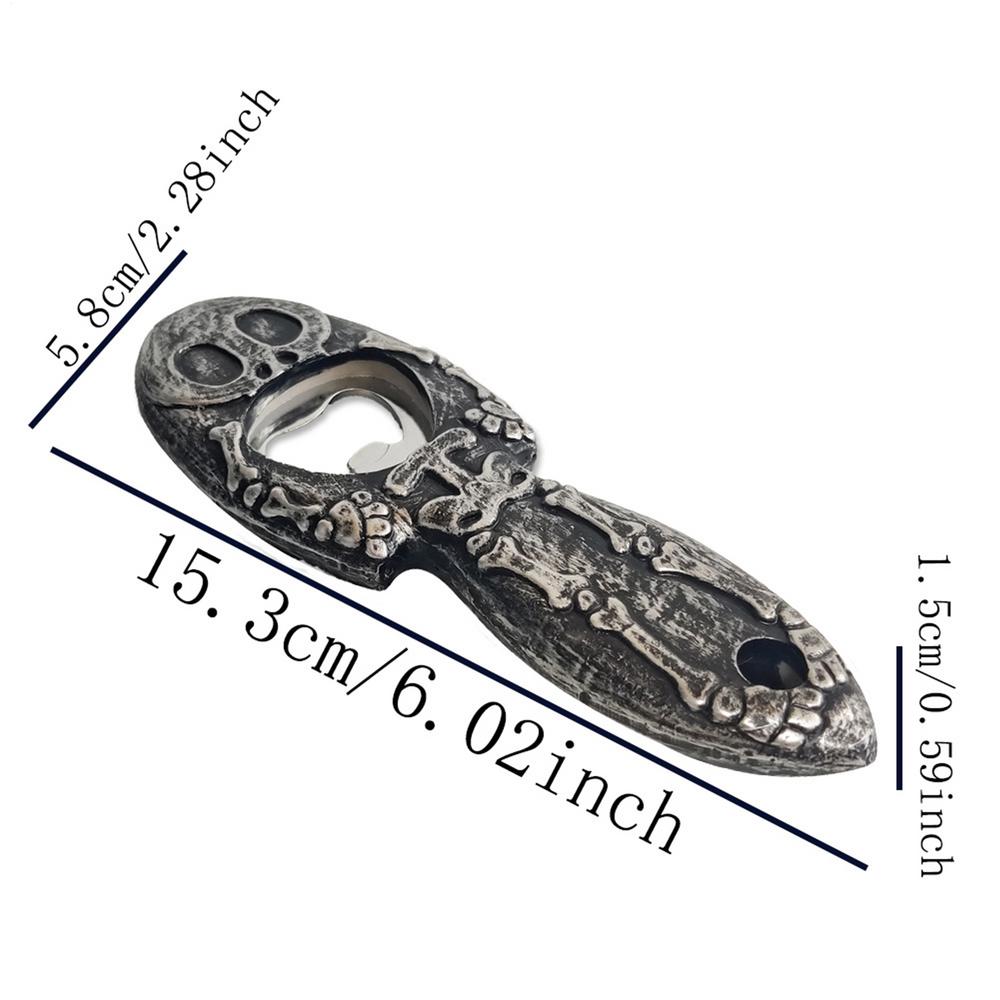 

Skeleton Beer Bottle Opener Hanging Flat Bottle Opener Resin Spooky Creepy Funny Bottle Opener Ghost Wine Opener Bar Small Tool чёрный