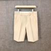 Men's White Casual Drape Ice Silk Shorts - Summer Thin, Loose Fit, Straight Cut.