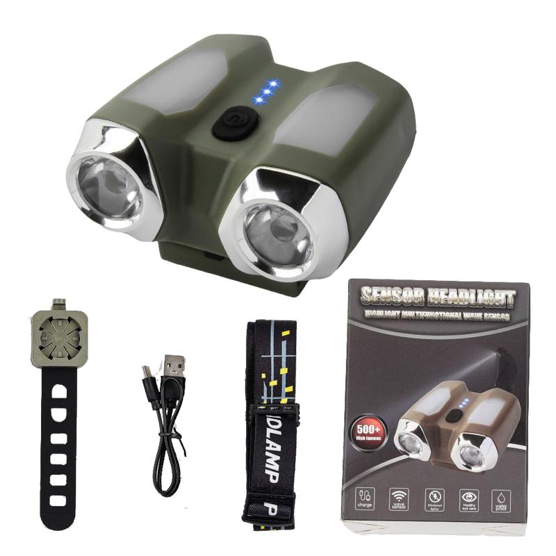 Super Bright Sensor Headlamp Induction Hat Clip Lamp Portable Waterproof Cycling Fishing Camping Head Mounted Hat Clip Light
