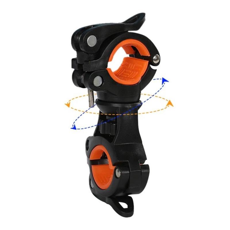 Bike Flashlight Stand 360°Rotatable Bicycles Light Brackets Torches Clip Adjusted Bicycles Front Torches Mount Enduring