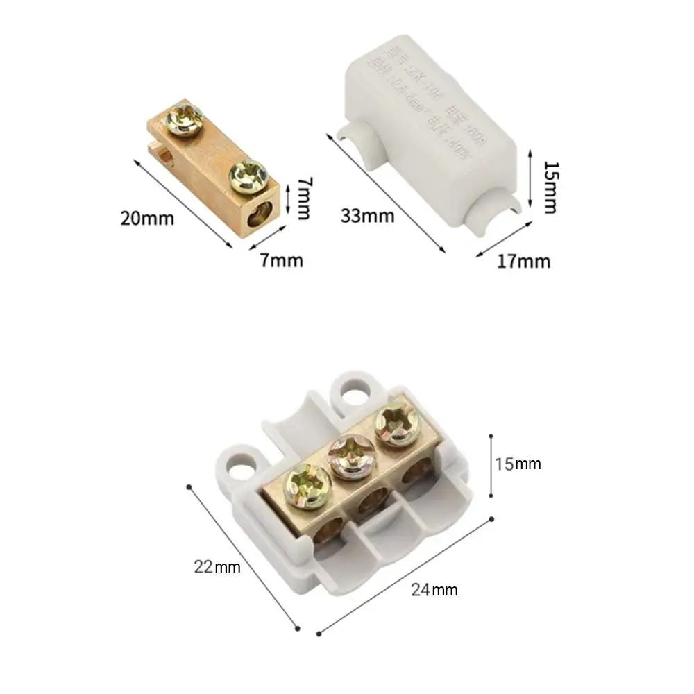 Boîte de jonction Diviseur Bloc de connexion de fils Borne de branchement haute puissance Borne de câblage de type T Borne de connexion rapide de fils
