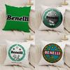 Cool B-Benelli Pillow Case Home Dorm Chair Back Short Plush Double-Sided Printing Office Nap Time Cushion Cover
