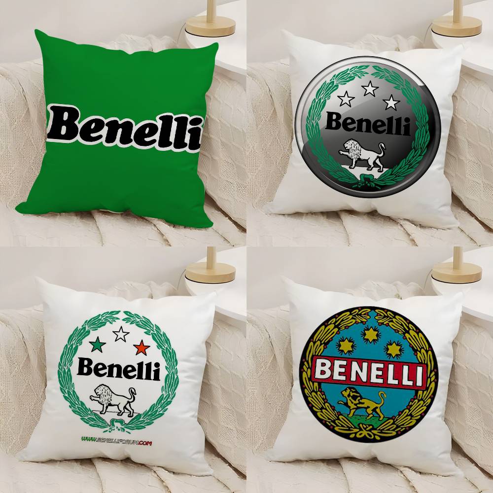 Cool B-Benelli Pillow Case Home Dorm Chair Back Short Plush Double-Sided Printing Office Nap Time Cushion Cover