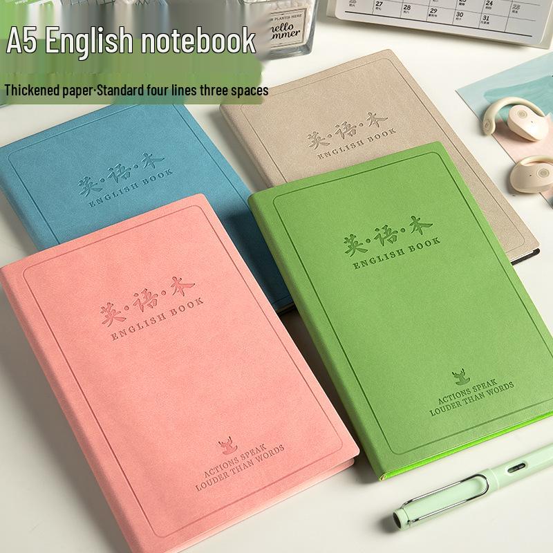 Enhanced English Notebook: Four-Line Grid for Middle School Students, Ideal for Class Notes and Vocabulary Learning