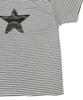SK8ER ROCK Star Stripe Soft T-Shirt ((White*Melange Gray))