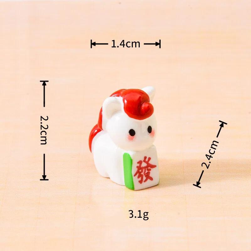 1/5Pcs Miniatures Cartoon Lucky Horse Micro Landscape Ornaments 2026 New Year Figurines Home Desk Decoration Gift