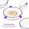 5-10pcs Plastic Petri Dishes 35-90mm Cell Culture Dish High Temp Resistant with 10 Plastic Transfer Pipettes 3ml