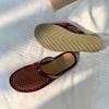 Fashion IPPEUM Women Mules Mesh Red Flat Shoes 2025 Summer Slippers Ballet Flats