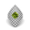 3.74 Ctw Cushion Peridot 925 Sterling Silver Cocktail Long Finger Women Wedding Ring