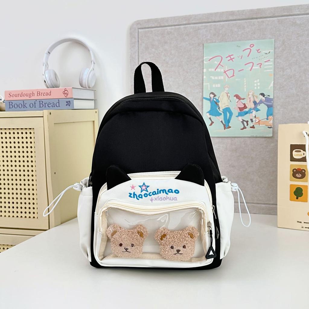 The Schoolbag Is High-value, Fresh and Cute, and the Two-dimensional Element Is Painful and Light In Color.