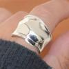 Xiaomi 925 Sterling Silver Rings for Women Couple Minimalist Handmade Simple Wide Smooth Ring Party Jewelry Gift Prevent Allergy