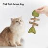 3Pcs Natural Cat Chew Sticks Fish Bone Shape Toy Silver Vine And Catnip Toy Cat Tooth Care Tool for Dental Health Teeth Cleaning