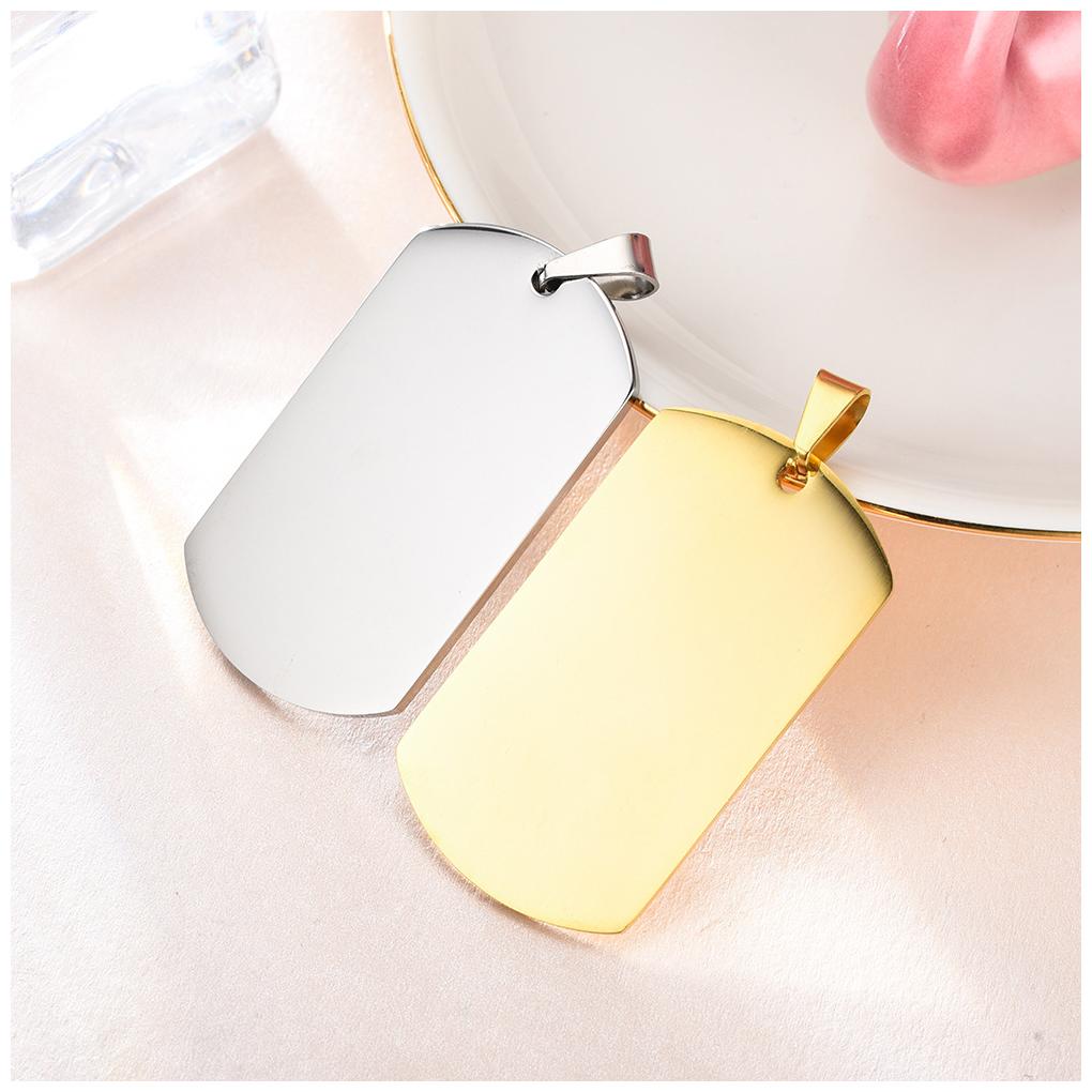 Pet Tag Pendant Stainess Steel Fashion Date Jewelry Man Work Festival DIY Vintage Necklace Making Party Anniversary