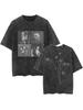 Ariana Grande T-shirt Oversize Petal Cotone Lavato Vintage Hiphop Streetwear Uso Quotidiano Top Fresco