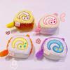 Stuffed Swiss Roll Pendant Animal Cartoon Plush Keychain Plush Swiss Roll Keychain  Festive Decor