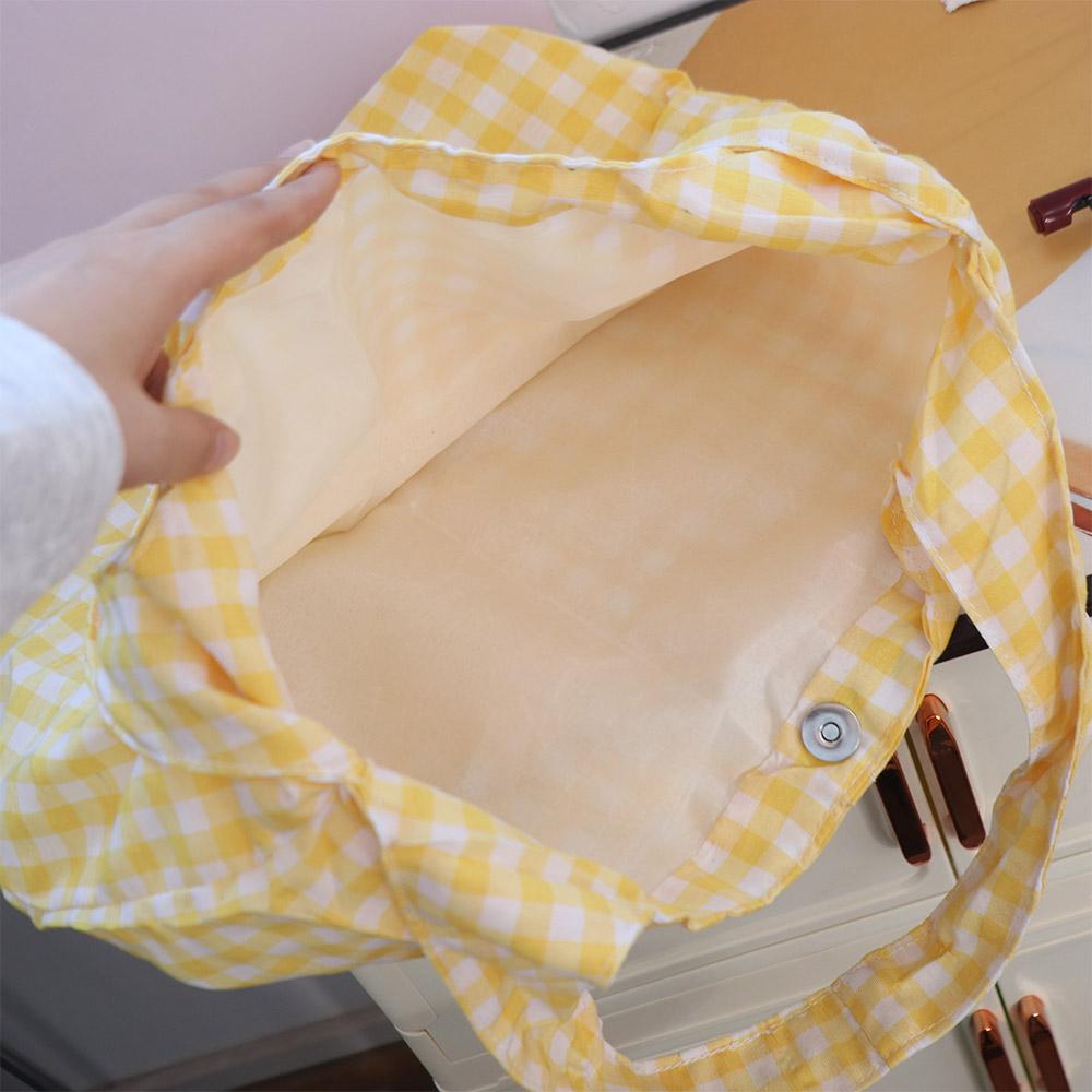 Lightweight Single Shoulder Bag Large Capacity Women's Handbag Plaid Underarm Bags  Spring Summer