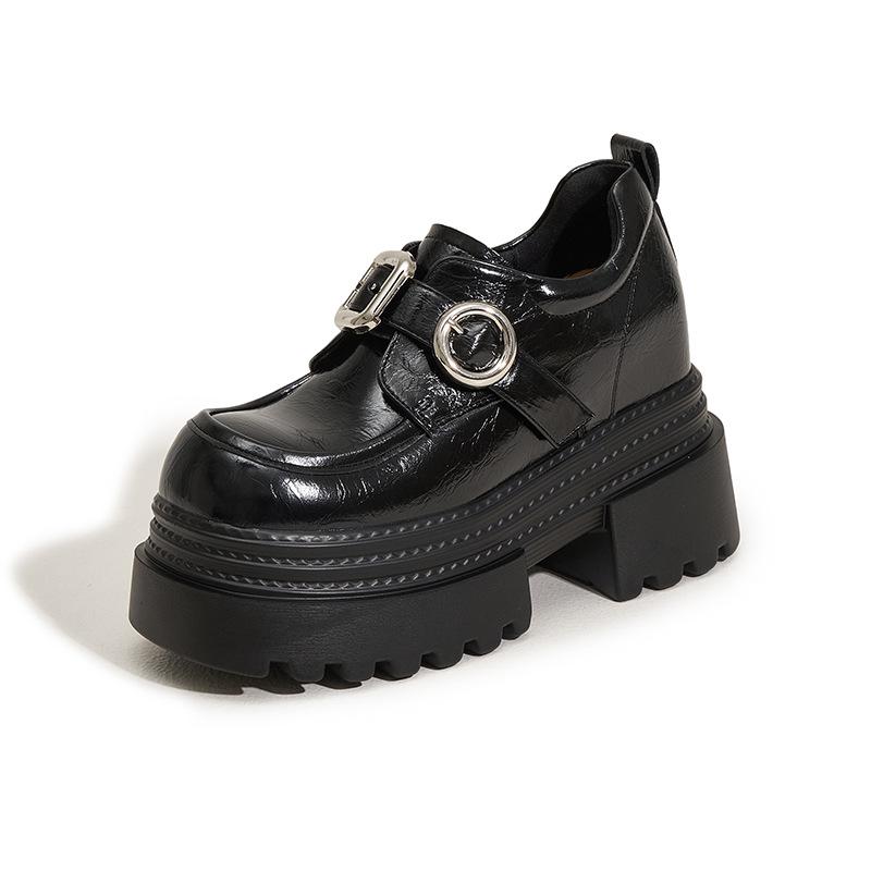 Women's 2025 Spring Fashion British-Style Thick-Soled Hidden Heel Loafers