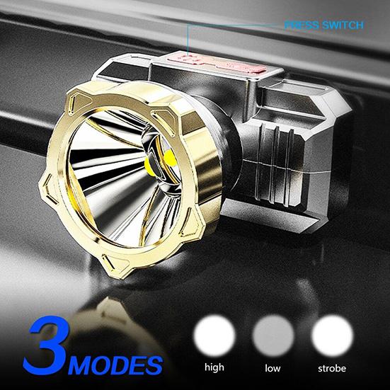 Süper Parlak LED Far USB Şarj Edilebilir Far Açık Hava Bisiklet Balıkçılık Kamp Baş Feneri