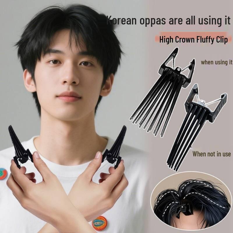 Natural Fluffy Root Styling Bangs Duckbill Clip for Men and Women