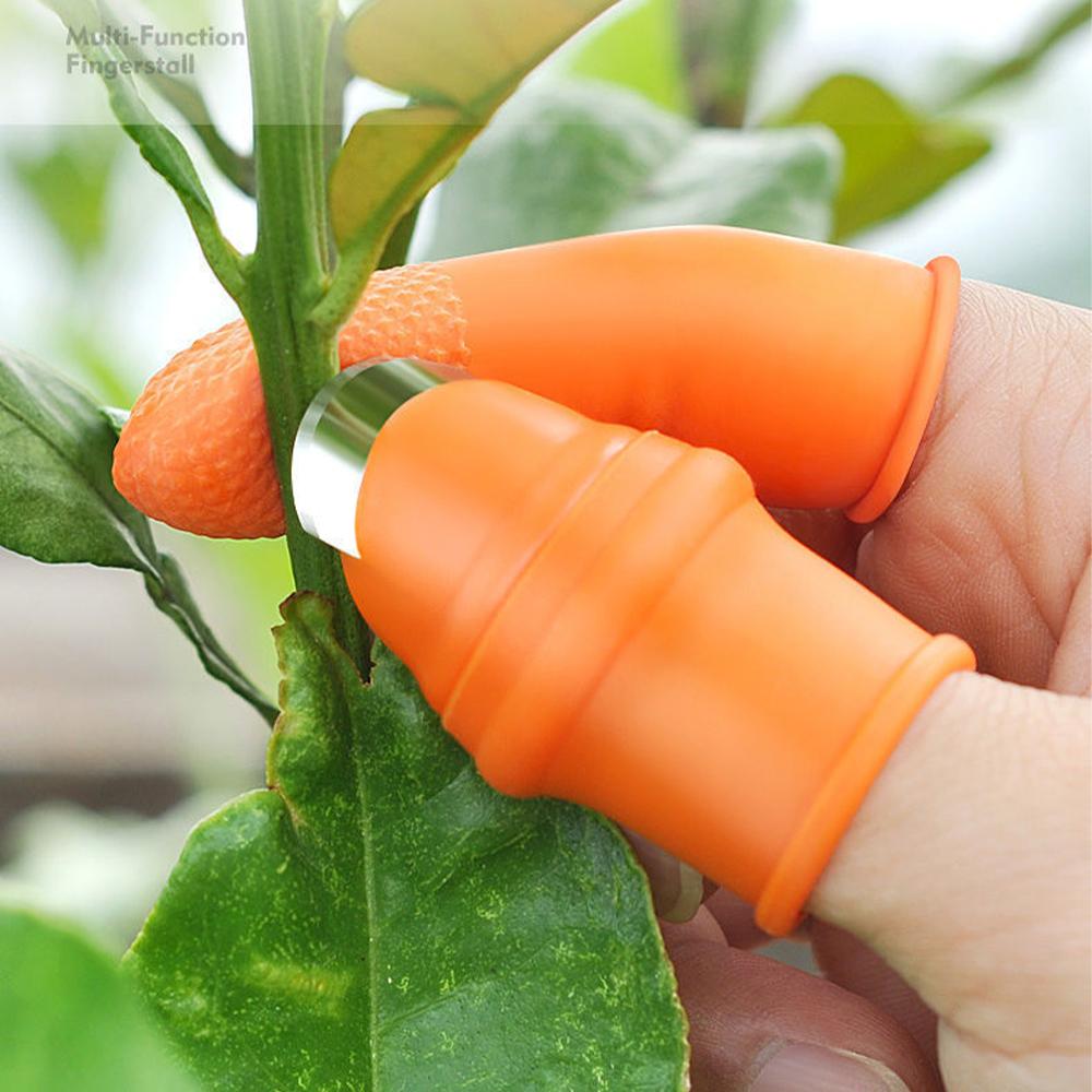 2pc Thumb Knife Finger Farm For Fruit and Vegetable Fingertips Picker Thumb Knife Finger Guard Kitchen Accessories Garden Gloves