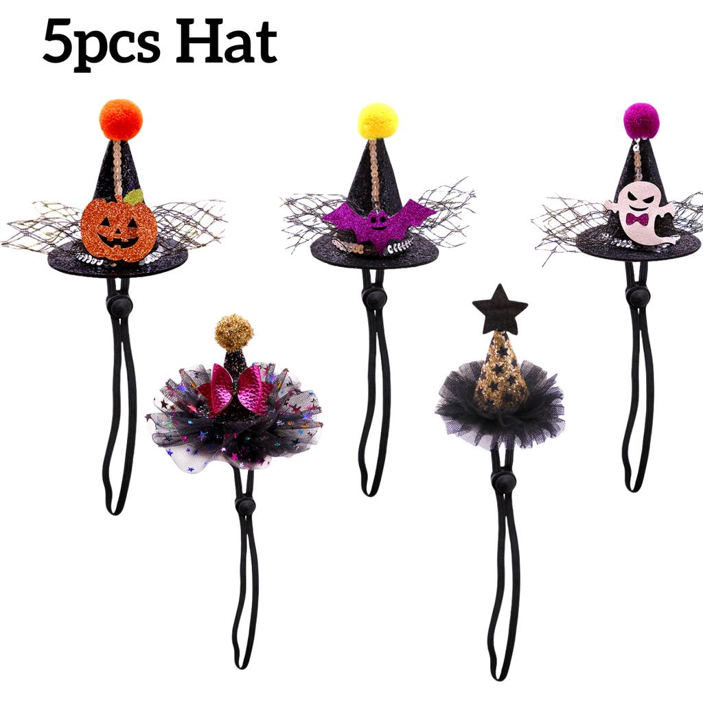 New Dog Decoration Hat Press Adjustable Hamster Hat Pumpkin Halloween Dog Cat Headwear Decoration Supplies Pet Holiday Supplies