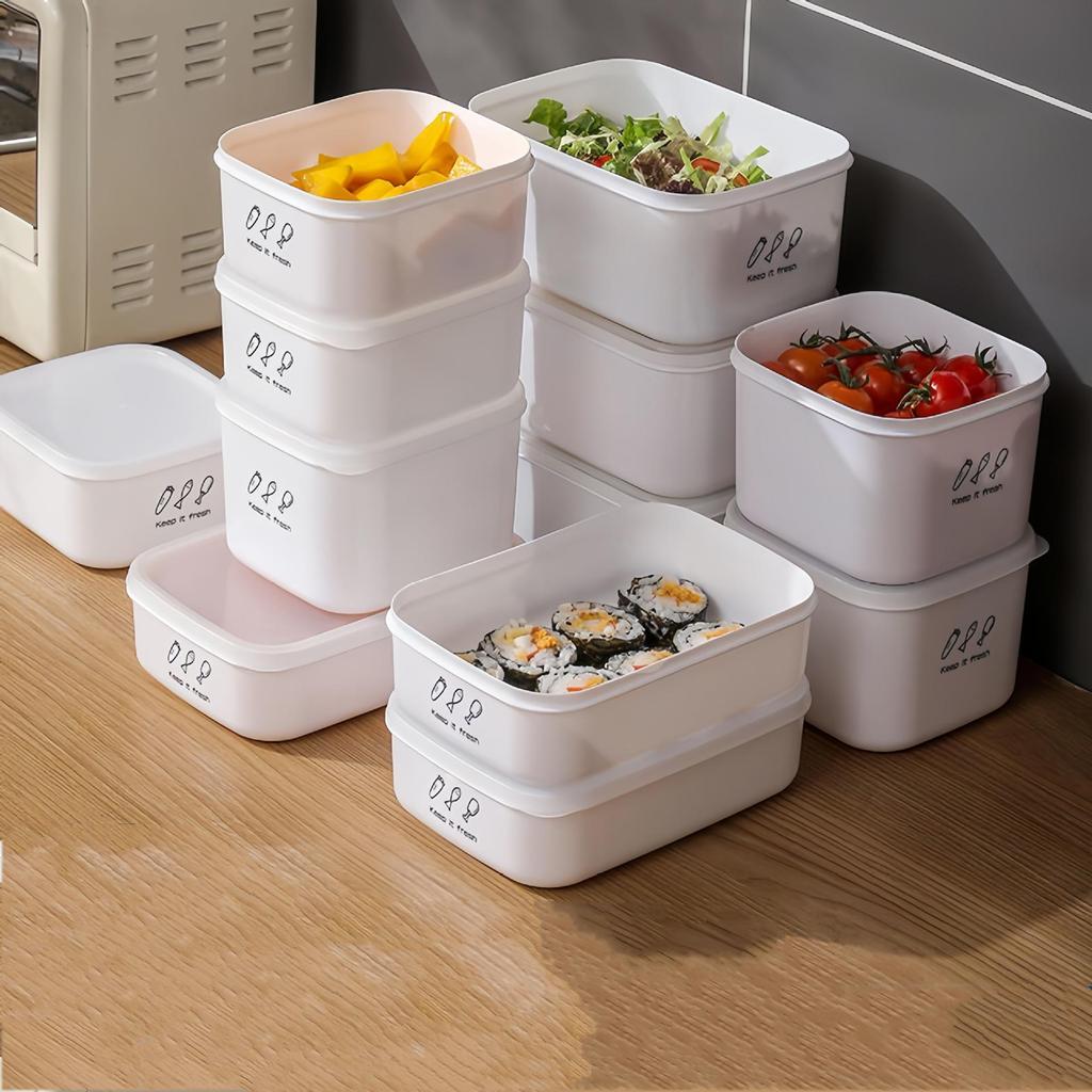 Large Capacity Food Storage Box - Fresh-Keeping Plastic Jar for Fruits, Vegetables, and Lunch Portions