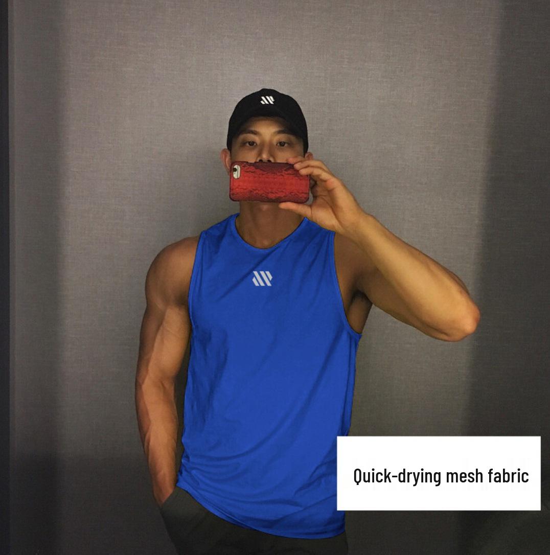 American Fitness Men s Quick Dry Breathable Sleeveless Basketball Muscle Tee XL королевский синий