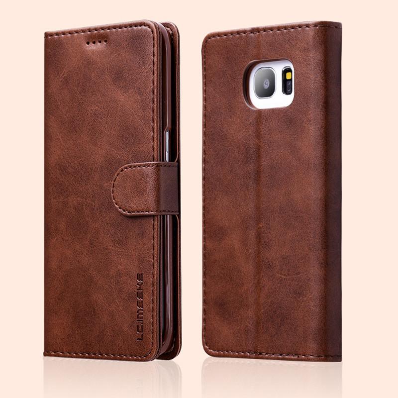 For X Iphone 6s 7 8 Plus Slim Flip Magnetic Leather Case Card Wallet Cover Stand