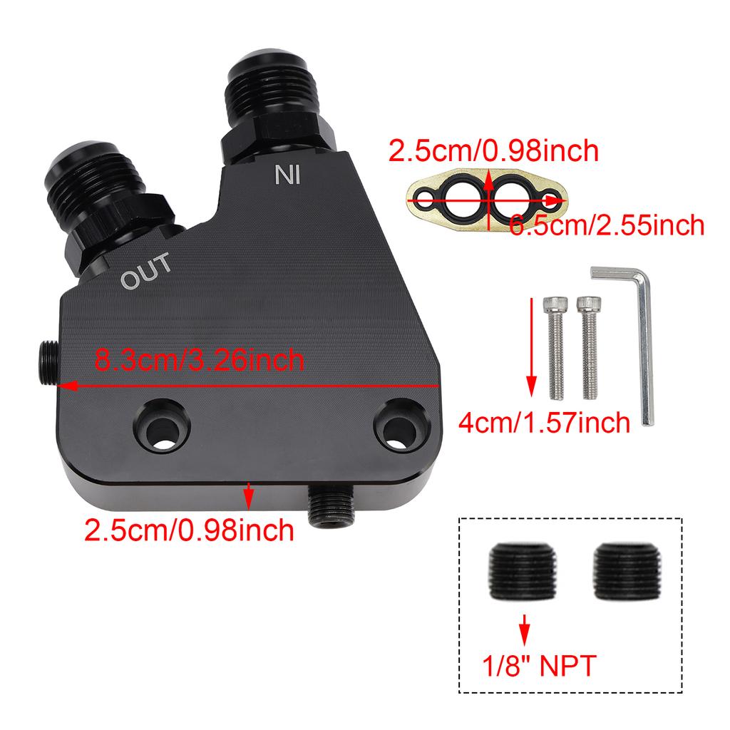 Engine Oil Cooler Adapter Kit For Corvette GM LS LS1 LS2 LS3 LS6 05-19 (5-Pack)