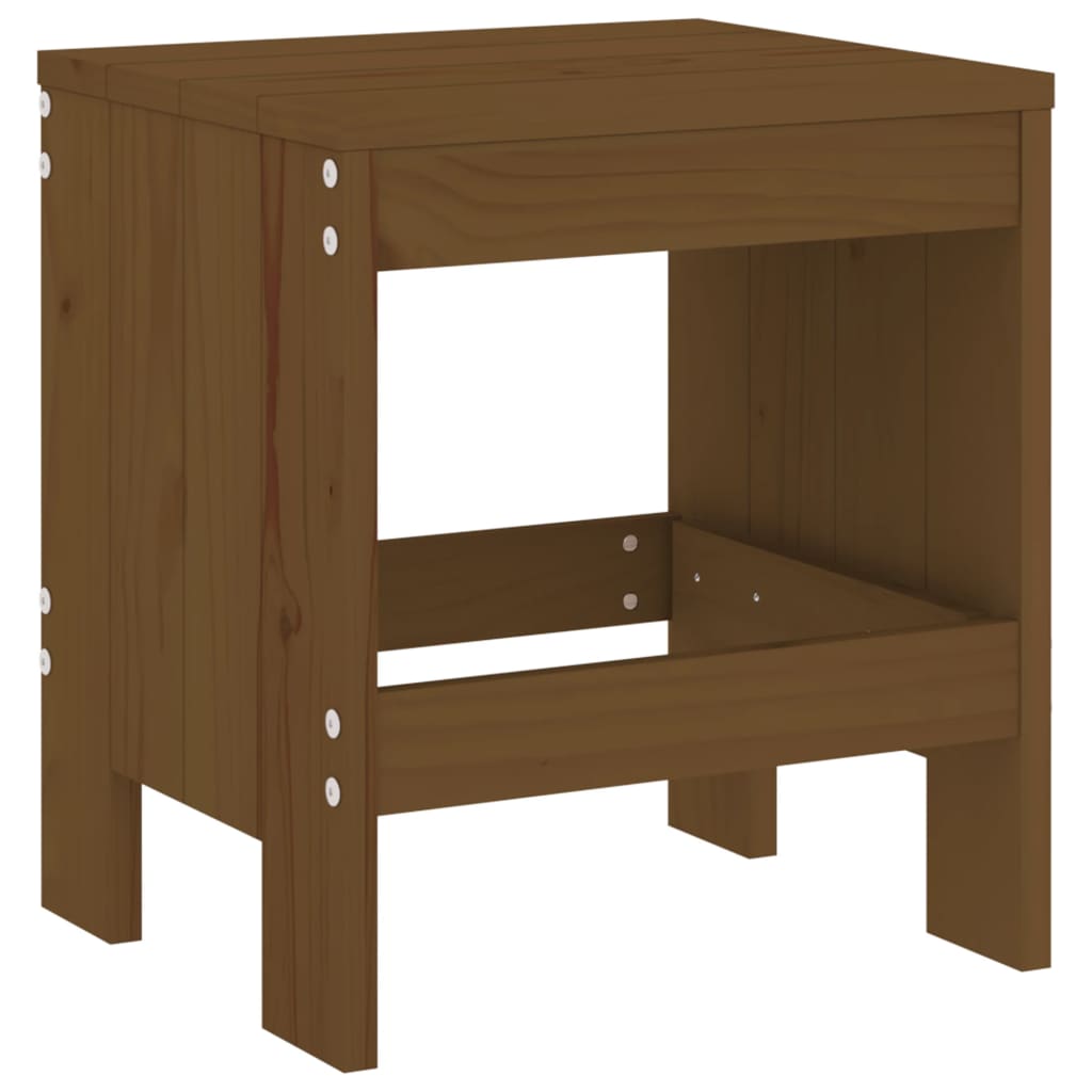 Garden Stool Set 2 pcs Honey Brown 40 x 36 x 45 cm Solid Pine Wood