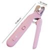 2-in-1 Electric Pet Nail Grinder with LED Light 200mAh Pets Claw Trimmer W/ Splash Guard for Cats Small Medium and Large Dog