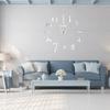 Frameless   Wall Clock Modern Mirror Wall Sticker for Home Living Room Bedroom Decor