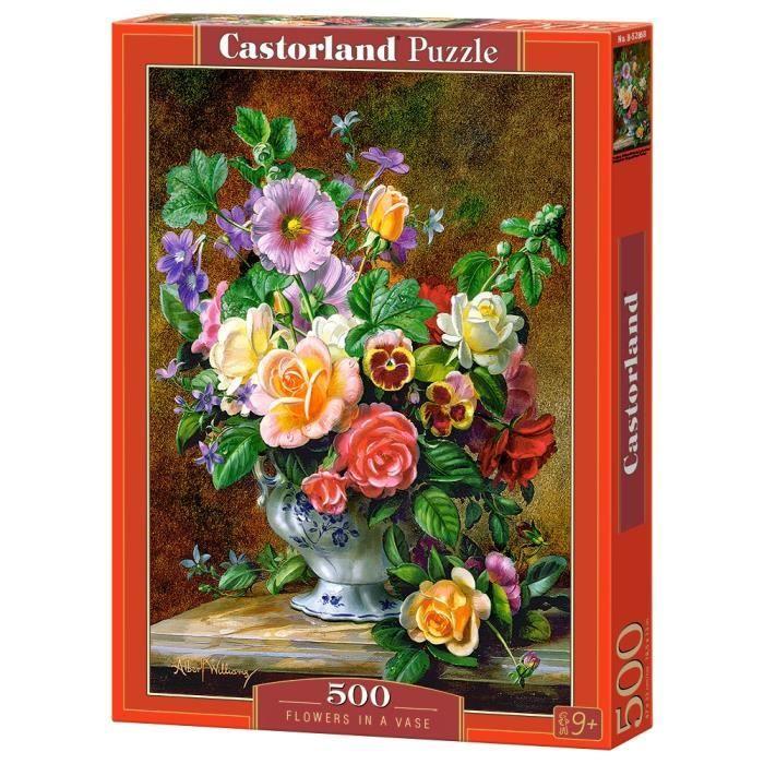 Puzzle 500 pièces - castorland - flowers in a vase - paysage et nature - adulte - multicolore