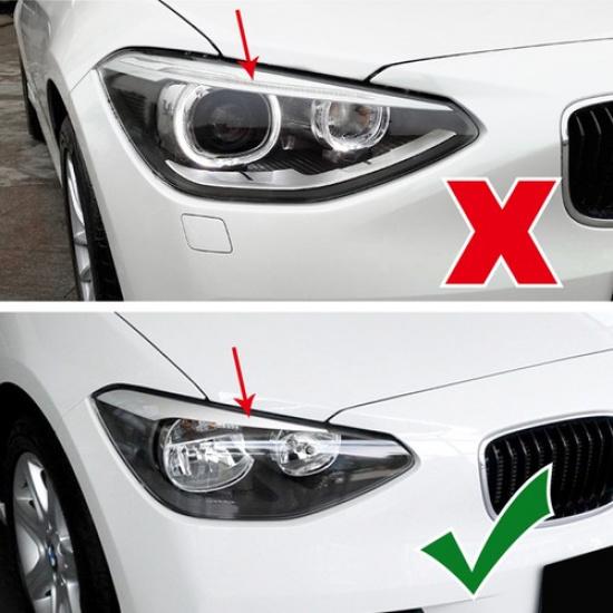 For BMW 1 Series F20 F21 2011-2014 Car Front Headlight Eyelid Eyebrow Lamp Trim