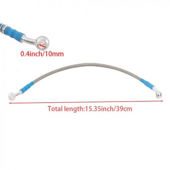 39cm Motorcycle Brake Oil Hose Pipe Line Kit Stainless Steel Braided Universal