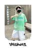 Boys' Summer Outfit Set 2026 New Trendy Children's Summer Tie Dye Gradient Short Sleeved Two-piece Set for Boys' Handsome Children's Clothing