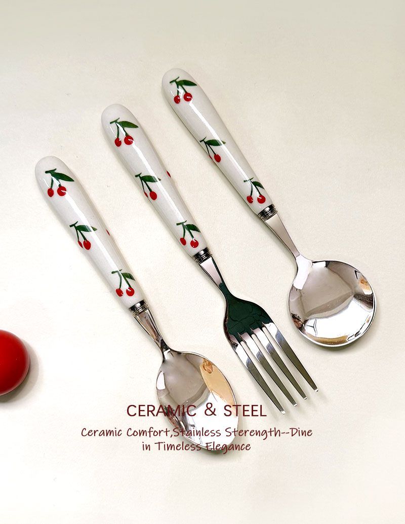 Export Surplus Ceramic Coffee Spoon Fork Set Household Tableware