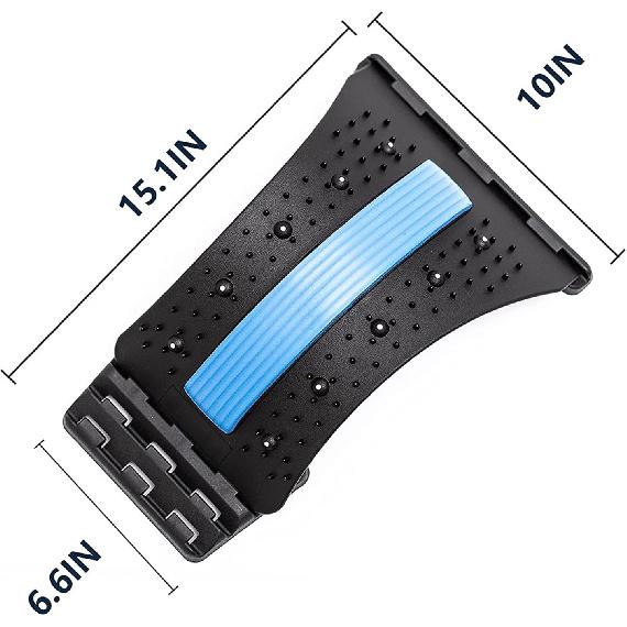 Back Cracker Device, Back Stretcher for Pain Relief, 4 Levels Adjustable Lumbar Back Cracker Board,Lower Back Massager/Stretcher, Back Posture