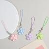 Cute Colorful Resin Cherry Blossom Keychain Korean Style Fresh Mobile Phone Chain for Women Girls Couple Accessories Bag Gift