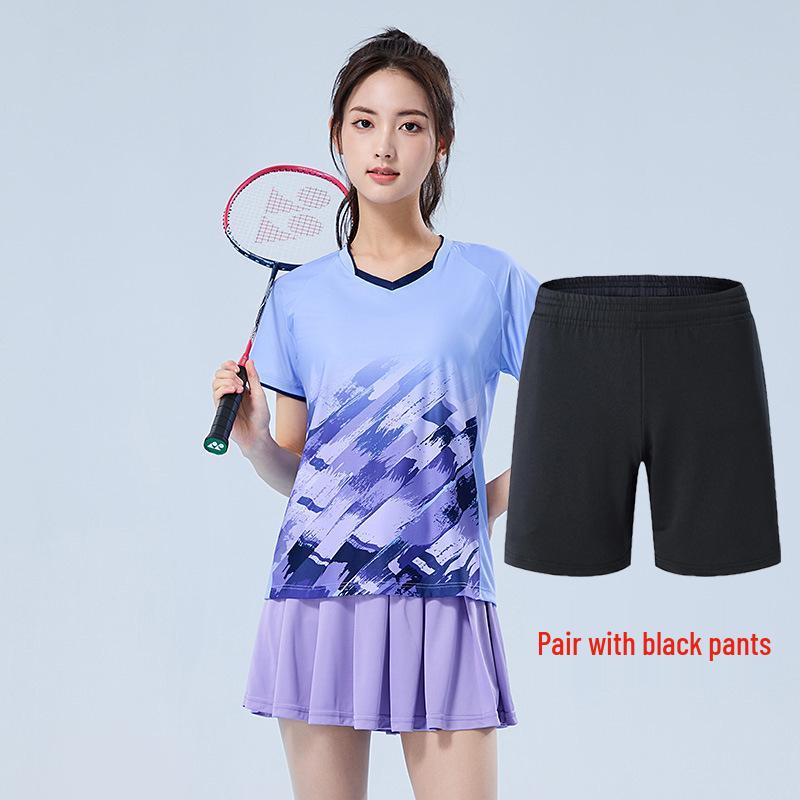 Quick-Dry Breathable Badminton & Volleyball Unisex Training Uniform Set with Printed Numbers